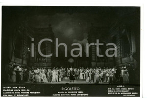 1953 MILANO Teatro alla SCALA "Rigoletto" - Atto I - Scene BENOIS *Foto seriale