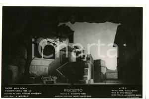 1953 MILANO Teatro alla SCALA "Rigoletto" - Atto II - Scene BENOIS *Foto seriale