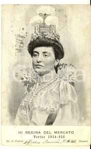 1904 TORINO Regina del mercato di Porta Palazzo - Cartolina postale FP VG Cartolina d'epoca, FP VGCONDIZIONI: FAIR (macchie dovute al timbro)    originale e autentica 1