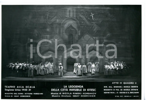 1950 MILANO Teatro alla SCALA La Leggenda della Città Invisibile di Kitez - Foto