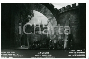 1952 MILANO Teatro alla SCALA "Macbeth" Atto II - Scene N. BENOIS *Foto seriale