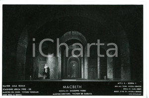 1952 MILANO Teatro alla SCALA "Macbeth" - Atto II Scene N. BENOIS *Foto seriale