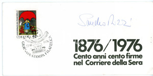 1976 MILANO CORRIERE DELLA SERA Sandro RIZZI *Biglietto AUTOGRAFO - Timbro FDC
