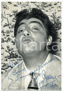1961 TELEVISIONE Ritratto di Gino BRAMIERI - AUTOGRAFO su foto seriale CGD