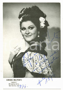 1974 LIRICA Soprano Adriana MALIPONTE ne LA TRAVIATA - Autografo su foto seriale