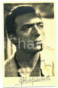 1940 ca ITALIA - CINEMA Fosco GIACHETTI *Autografo su foto seriale 14x23 cm