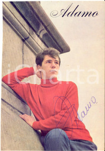 1965 Cantante Salvatore ADAMO - Foto seriale con AUTOGRAFO 10x15 cm