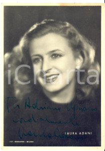1950 ca TEATRO Attrice Laura ADANI - Foto seriale con AUTOGRAFO 10x15 cm