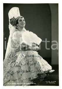 1945 MILANO LIRICA "Carmen" Mezzosoprano Cloe ELMO - Foto seriale con AUTOGRAFO