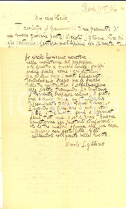 1926 ROMA Niccolò SIGILLINO giovane poeta tendente al grandioso - AUTOGRAFO