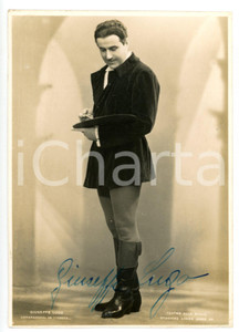 1940 ca LIRICA Tenore Giuseppe LUGO in "Tosca" - Fotocartolina con AUTOGRAFO FG