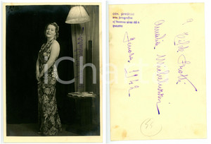 1942 GENOVA - CINEMA Attrice Amalia MICHELUZZI *Foto seriale con AUTOGRAFO 12x17