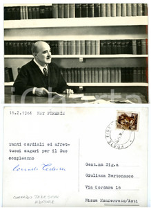 1964 FIRENZE Editore Corrado TEDESCHI - Fotocartolina con AUTOGRAFO 15x10 cm
