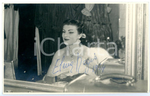 1954 LIRICA Soprano Elena REGIS in camerino *Fotocartolina con AUTOGRAFO 13x8 cm