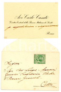 1920ca ROMA Carlo CASATI direttore Banca Italiana di Sconto *Biglietto AUTOGRAFO