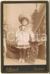 1890 ca SAVIGLIANO Ritratto di Manlio VISCARDI bambino - Foto RARA 11x16