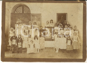 1900 ca PIEMONTE (?) Bambine di istituto religioso alla Prima Comunione *Foto