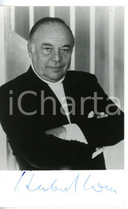1985 ca CINEMA Attore Herbert LOM - Fotografia seriale con AUTOGRAFO 10x15 cm