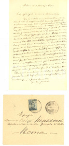 1907 PALERMO Senatore Giuseppe MAJELLI vecchio, triste e isolato - AUTOGRAFO