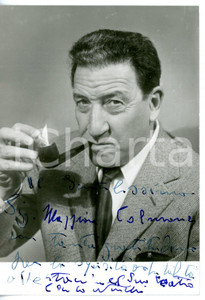 1960 ca CINEMA Attore Carlo NINCHI - Ritratto con pipa *Foto con AUTOGRAFO 10x15