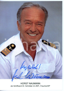1995 ca CINEMA Attore Horst NAUMANN in Das Traumschiff *Cartolina con AUTOGRAFO