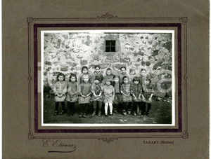 1930 ca TARARE (FRANCE) Classe elementare femminile - Foto di gruppo *Foto 27x12