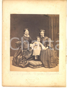 1890 ca TORINO Ritratto di famiglia di nobildonne - Foto A. L. VIALARDI