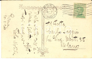 1926 ROMA Cartolina Paolo NOBILE "dalla città dell'anima" - AUTOGRAFO