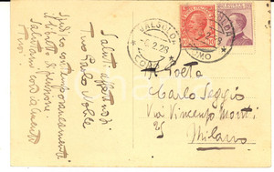 1928 ROMA Cartolina Paolo NOBILE a Carlo Saggio - AUTOGRAFO Cartolina postale con messaggio autografo.Al recto, immagine di Oria.CONDIZIONI: G FORMATO: FP    originale e autentica 1