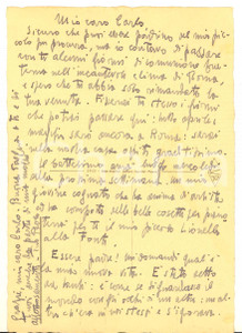 1940 ca ROMA Cartolina Paolo NOBILE con invito a un amico - AUTOGRAFO Cartolina postale con messaggio autografo.Al recto, immagine di Via dell'Impero.CONDIZIONI: G (ma lievi tracce di pastello rosso al recto)FORMATO: FG    originale e autentica 1