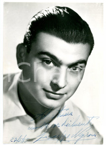 1955 MUSICA Cantante Giuseppe NEGRONI - Fotocartolina con AUTOGRAFO - FG