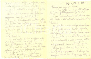 1942 ROMA Lettera Carlo PARAZZOLI per invio nuove liriche - AUTOGRAFO