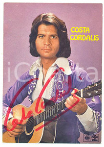 1989 GERMANY Cantante Costa CORDALIS - Autografo su foto seriale CBS