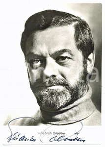 1985 ca GERMANY CINEMA Friedrich SCHUTTER - Ritratto - Cartolina con AUTOGRAFO