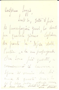 1930 ca Caterina RAIMONDI VANNI al lavoro per "La difesa della poesia" AUTOGRAFO