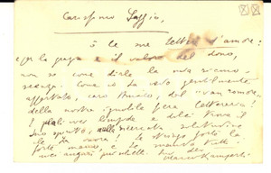 1930 ca  Marco RAMPERTI - Biglietto da visita per ringraziamento AUTOGRAFO