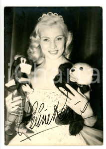 1950 ca CINEMA Attrice Hélène REMY con pupazzo PIPPO ^Foto seriale con AUTOGRAFO
