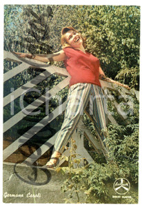 1960 ca MUSICA Cantante Germana CAROLI - Foto seriale con AUTOGRAFO DANNEGGIATA