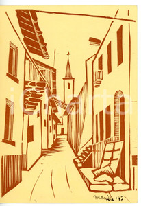 1975 CAVEZZO Marika TASSI - Linoleografia "Dolonne" - Cartolina con AUTOGRAFO Cartolina con immagine della linoleografia "Dolonne" di Marika Tassi.Autografo al recto.Non viaggiata.CONDIZIONI: G (ma piccola scritta a biro al verso) FORMATO: 10x15 cm      originale e autentica 1
