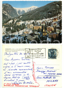 1969 BADGASTEIN Pianista Carlo ZECCHI - Cartolina con AUTOGRAFO 15x10 cm