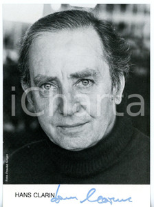 1990 ca CINEMA Attore Hans CLARIN *Fotografia seriale con AUTOGRAFO 10x15 cm