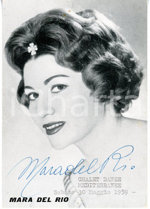 1959 MUSICA Cantante Mara DEL RIO *Fotografia seriale ASTRAPHON con AUTOGRAFO