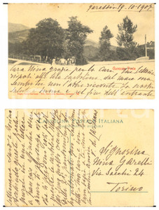 1907 GARESSIO Cartolina marchesa V. DE CARDENAS al soprano Nina GARELLI