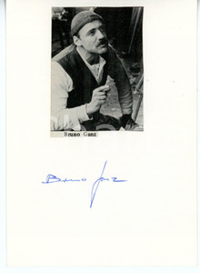 1980 ca CINEMA Attore Bruno GANZ - AUTOGRAFO su cartoncino 10x15 cm