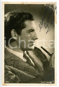 Autografo originale 1943 CINEMA Attore Claudio GORA Foto VASELLI con AUTOGRAFO  DANNEGGIATA 1