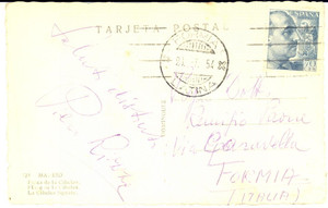 1954 MADRID Musicista Piero RIZZA - Cartolina a Remigio PAONE - AUTOGRAFO