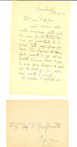 1939 DOMODOSSOLA Lettera don Luigi ZOPPETTI per beneficenza - Autografo