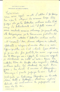 1956 ROMA Lettera prof. Antonio QUACQUARELLI per concorso - AUTOGRAFO