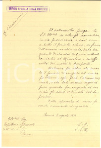 1922 ROMA Ufficio Speciale delle Ferrovie - Lettera per orario continuato