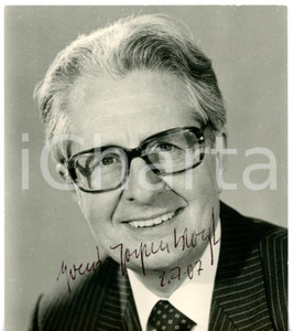 2007 POLITICA - SPD Hans-Jochen VOGEL - Ritratto *Fotocartolina con AUTOGRAFO